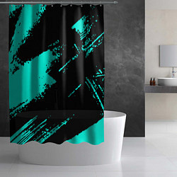 Шторка для душа Неоновые краски текстура, цвет: 3D-принт — фото 2