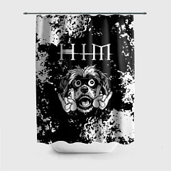 Шторка для ванной HIM рок пес