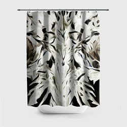 Шторка для ванной Black and white abstraction