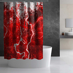 Шторка для душа Dead by daylight молнии в красках, цвет: 3D-принт — фото 2