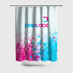 Шторка для ванной Deadlock neon gradient style посередине