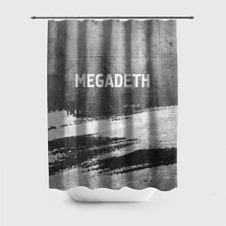 Шторка для душа Megadeth - grey gradient посередине, цвет: 3D-принт