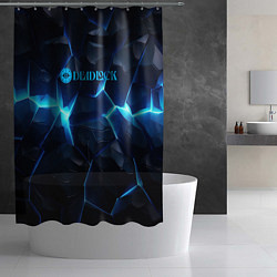 Шторка для душа Deadlock logo синий лого, цвет: 3D-принт — фото 2