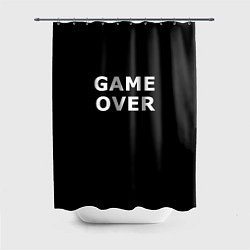 Шторка для ванной Game over white logo