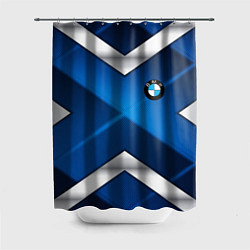 Шторка для ванной BMW metalic blue abstract