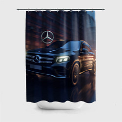 Шторка для душа Mercedes benz auto, цвет: 3D-принт