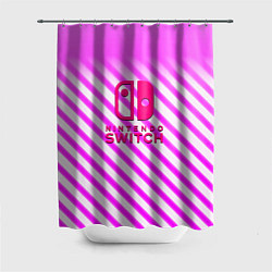 Шторка для ванной Nintendo pink line