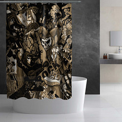 Шторка для душа Король и шут средневековья играют рок, цвет: 3D-принт — фото 2
