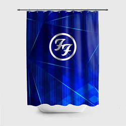 Шторка для душа Foo Fighters blue poly, цвет: 3D-принт