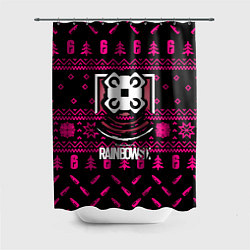 Шторка для ванной Rainbow six winter pink