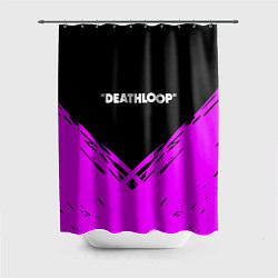 Шторка для ванной Deathloop neon geometry