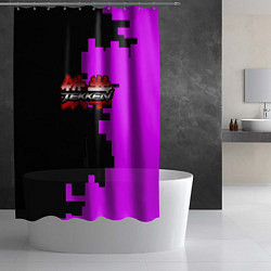 Шторка для душа Tekken pattern pink, цвет: 3D-принт — фото 2