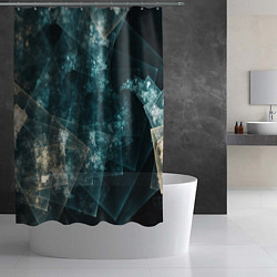 Шторка для душа Абстрактный космос геометрия, цвет: 3D-принт — фото 2