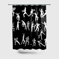 Шторка для ванной Silhouettes of moving people