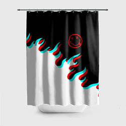 Шторка для ванной Нирвана глитч огонь
