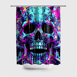 Шторка для ванной Cool skull sketch - blots