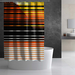 Шторка для душа Разноцветные вертикальные линии, цвет: 3D-принт — фото 2