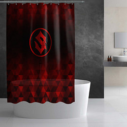 Шторка для душа Sabaton red poly, цвет: 3D-принт — фото 2