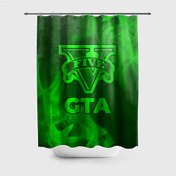 Шторка для душа GTA - green gradient, цвет: 3D-принт