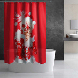 Шторка для душа Креативная снегурочки - высокая мода, цвет: 3D-принт — фото 2