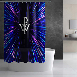 Шторка для душа Powerwolf neon energy, цвет: 3D-принт — фото 2