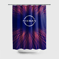 Шторка для душа Nissan red energy, цвет: 3D-принт