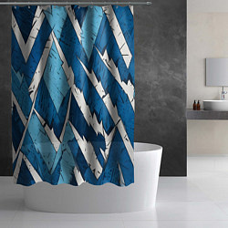 Шторка для душа Геометрический камуфляж, цвет: 3D-принт — фото 2