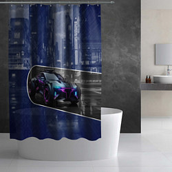 Шторка для душа Футуристичный автомобиль, цвет: 3D-принт — фото 2
