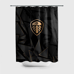 Шторка для душа Leeds United golden poly, цвет: 3D-принт