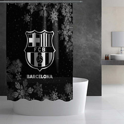 Шторка для душа Снежный Barcelona, цвет: 3D-принт — фото 2