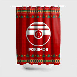 Шторка для душа Pokemon new year, цвет: 3D-принт
