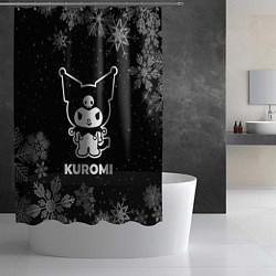 Шторка для душа Снежный Kuromi, цвет: 3D-принт — фото 2