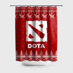 Шторка для ванной Новогодний Dota с оленями