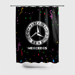 Шторка для душа Mercedes конфети, цвет: 3D-принт