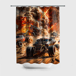 Шторка для ванной Mad Max - explosion cars