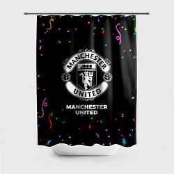 Шторка для душа Manchester United конфети, цвет: 3D-принт