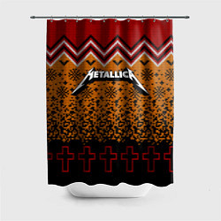 Шторка для ванной Metallica christmas ugly sweater