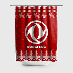Шторка для ванной Новогодний Dongfeng с оленями