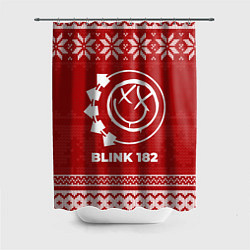 Шторка для душа Новогодний Blink 182, цвет: 3D-принт