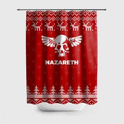 Шторка для душа Новогодний Nazareth с оленями, цвет: 3D-принт