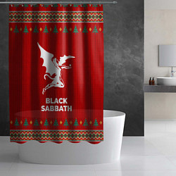 Шторка для душа Black Sabbath new year, цвет: 3D-принт — фото 2