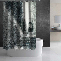 Шторка для душа Лестница и дверь - нейросеть, цвет: 3D-принт — фото 2