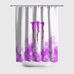 Шторка для душа Monster energy neon flame, цвет: 3D-принт