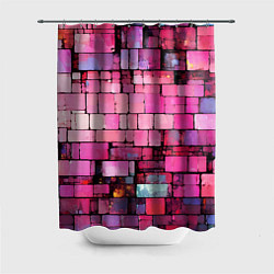 Шторка для ванной Pink bricks