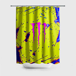 Шторка для ванной Monster energy краски