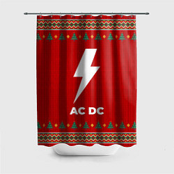 Шторка для душа AC DC new year, цвет: 3D-принт