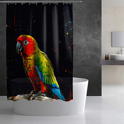 Шторка для душа Ара попугай, цвет: 3D-принт — фото 2