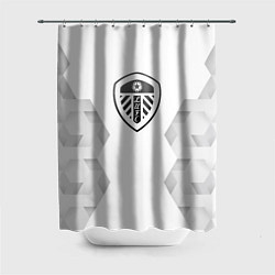 Шторка для душа Leeds United white poly, цвет: 3D-принт