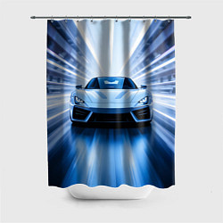Шторка для ванной Спорткар на скорости