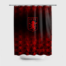 Шторка для ванной Aston Villa red poly